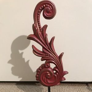 PHEONIX RED SWIRL DECOR